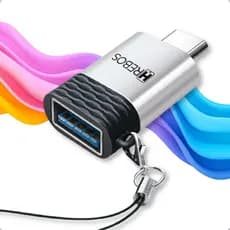 Adaptador OTG 3.0 Conector Tipo-C Macho x USB Fêmea Conversor - Transmissão de Dados e Carregamento