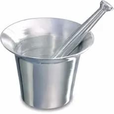 Pilão Socador de Alho - Amofariz Alumínio Polido  Durável e Resistente – Ideal para Temperos e Ervas