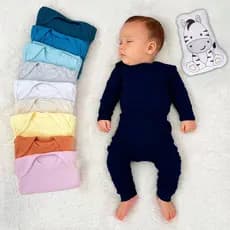 Kit 10 Peças  Conjunto Body Manga Longa + Liso Infantil Bebê Menino e Menina