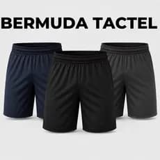 Bermudas Masculina Tactel Academia Treino 2 Bolsos Praia Esportiva Kit Elástico Na Cintura Elastano