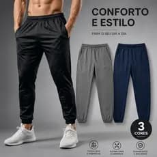 Calças Masculina Tactel com Elastano Jogger Esportiva Academia Slim Treino