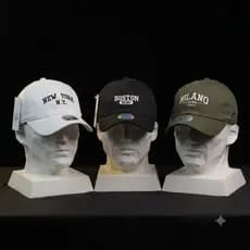 Kit 3 Bonés Dad Hat Casuais Aba Curva Ajustáveis Unissex Masculino Feminino