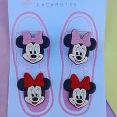 Aplique de tênis Minnie Aplique para tenis infantil