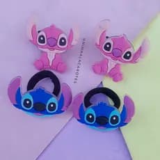 Xuxinhas do Stitch ou Angel Elastico de cabelo Parzinho Xuxinha Rabicó de cabelo infatil Stitch