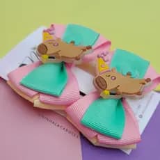 Parzinho de laço Capivara Infantil Par de laços capivara laço de cabelo acessorio de cabelo infantil