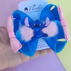 Laço Stitch Infantil presilha de Cabelo Stitch acessorio de cabelo stitch