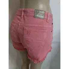 Bermuda jeans verão, short jeans curto, short desfiado, veste 40.