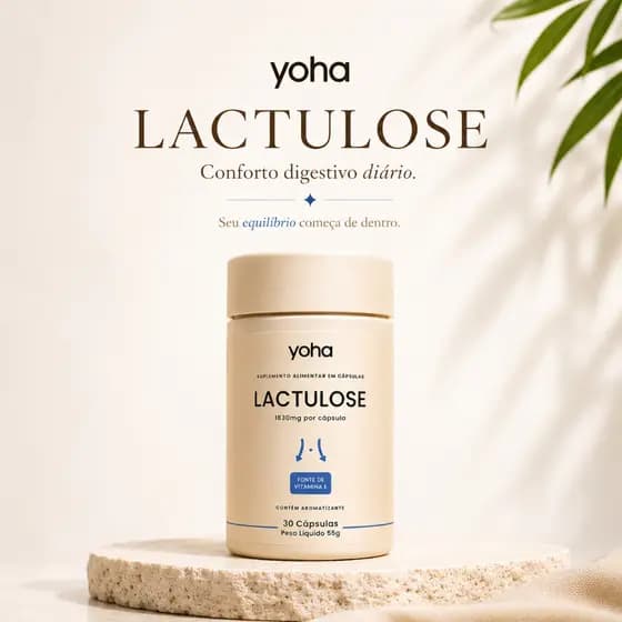 Lactulose Yoha 1830mg 30 Cápsulas Fibra Solúvel Conforto Digestivo Vitamina Uso Diário Camila Loures