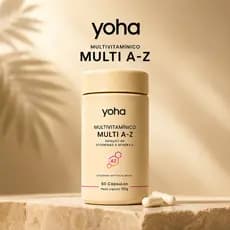 Multivitamínico A-Z Completo Yoha 60 Cápsulas Vitaminas Minerais Energia Imunidade Diária Camila Loures