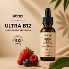 Vitamina B12 Gotas Metilcobalamina 30ml Yoha Frutas Vermelhas Alta Absorção Líquido Camila Loures