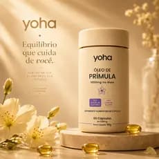 Óleo De Prímula 1000mg Yoha 60 Cápsulas Softgel Ômega 6 GLA Sem Glúten Sem Açúcar Premium Camila Loures
