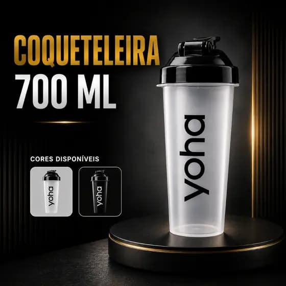 Coqueteleira Yoha 600ml Shake Whey Academia Fitness