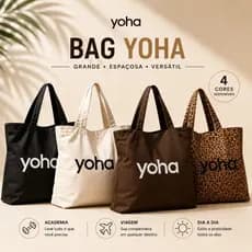 Bolsa Feminina Grande Ecobag Tote Bag Academia Praia Viagem Sacola Ombro Yoha Camila Loures