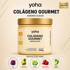 Colágeno Hidrolisado em Pó Yoha 240g Sabores Gourmet com Vitaminas Pele Cabelo Unhas Alta Absorção By Camila Loures