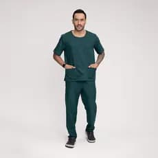 Scrub Pijama Cirúrgico Gabardine Masculino Gola Redonda