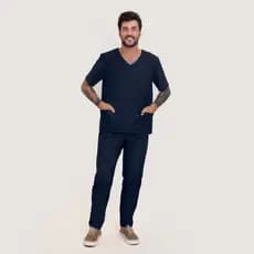 Pijama Cirúrgico em Gabardine Conjunto Hospitalar Scrub Masculino