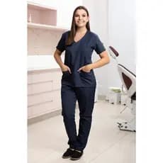Scrub Gabardine Básico Conjunto Pijama Cirúrgico Feminino