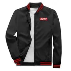 Jaqueta College Helanca Bordado Sesi Uniforme Unissex
