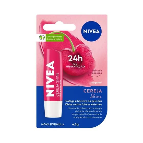 Hidratante Labial Nivea Cereja Shine 4,8g