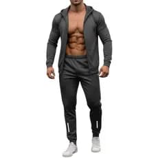 Kit Blusa e Calça Masculino Cinza Básico - Sem Logo - Lisos - Ultra Leve e Confortáveis - Ideal Para Treinar