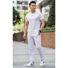 Kit Camisa e Calça Jogger Todo Branco - Tamanhos do P ao GG - Pronta Entrega + Envio Imediato