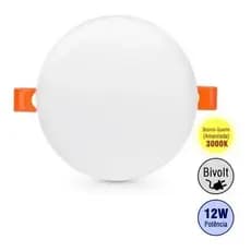 Plafon LED Borda Infinita 18W 24W 36W Sobrepor Embutir Branco Frio Quente Bivolt Painel LED Redondo