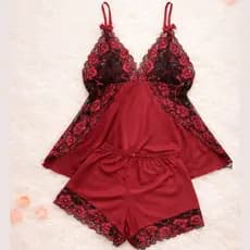 Baby Doll Suede Bicolor Pijama Feminino 38 ao 52 Verão Blusa e Short Plus Size