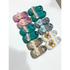 KIT SAPATINHO MATERNIDADE C/4PARES MEIA BEBE MENINA 0-12meses