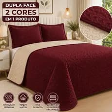 Jogo de Colcha Cobre Leito Casal Queen Aconchegante 2,60x2,40 – Toque Suave e Sofisticado