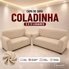 Kit Capa Forro de Sofá Elástica Em Malha Gel 3 e 2 Lugares Coladinha Ligadinha ajustável Premium