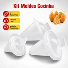 Kit Modelador de Coxinha Keita 3 Tamanhos Pequeno Médio Grande Salgados Caseiros
