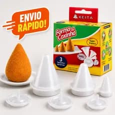 Kit 3 Formas Para Coxinha Silicone Pequena Média Grande Modelador Molde de Salgados