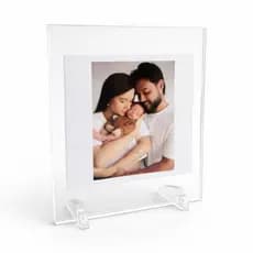 Porta Retrato Acrílico Transparente Moderno Minimalista Decoração Enfeite