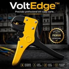 Alicate Decapador Automático Profissional 3 em 1 VoltEdge Desencapa Corta Ajusta Cabos Elétricos 17cm