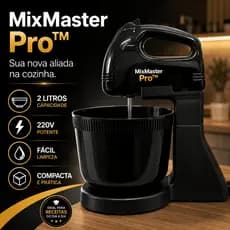 Batedeira Elétrica 220V / 127V 2 Litros com Tigela Portátil Compacta para Bolos Massas Cremes e Chantilly