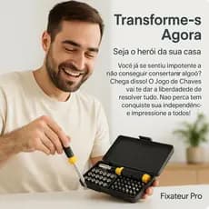 Kit de Ferramentas Intercambiáveis Aço 41 Peças Profissional