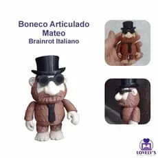 Boneco Articulado Colecionável Mateo Brainrot Italiano