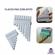 Flauta Pan com Apito de Plástico Instrumento de Sopro