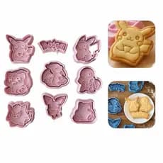 Kit de Cortadores e Carimbos de Biscoito Pokémon