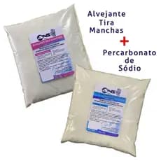 Kit Econômico 2kg Alvejante Tira Manchas Sem Cloro - Percarbonato de sódio 99,9%