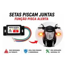 Relé Pisca Alerta Universal Para Motos Instalação Fácil Sem Cortar Fios