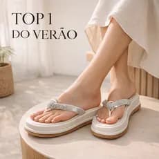 Sandalia Feminina Plataforma Conforto Com Brilho Elegante Moderna E Sofisticada NO1