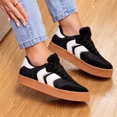 Tênis Feminino Casual Blogueira Urbano com Solado Alto Confortavel Na Moda Tendência Fashion 2026