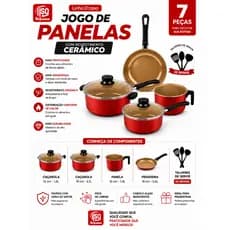 Jogo de Panelas Cerâmicas 7 Peças – Linha D'Casa | SQ Só Qualidade