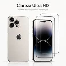 Película de Vidro 3D HD Transparente iPhone 17 16 15 14 13 12 11 XR XS Max – Alta Definição Toque Suave Sem Bolhas