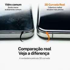 Película Vidro 3D HD Antiestática iPhone 17 16 15 14 13 12 11 XR XS Max – Sem Bolhas, Ultra Transparente, Proteção Tela