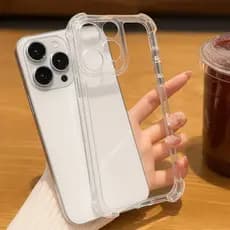 Capinha Anti Impacto Transparente iPhone 17 16 15 14 13 12 11 Pro Max Plus TPU
