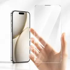 Película HD Antiestática Sem Borda Preta para iPhone 17 Pro Max / 16 Pro Max – 3D Curva, Cobertura Total e Ultra Clareza