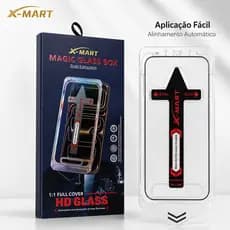 X-MART Película HD 9H com Aplicador Automático para iPhone 17 Pro Max 16 15 14 13 12 11 XR XS X – Sem Bolhas