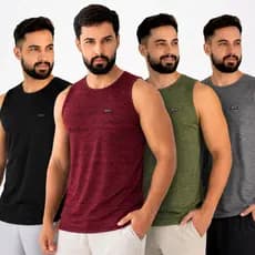 Kit 4 Camisetas Regatas Dry Fit  Masculina Treino E Academia
